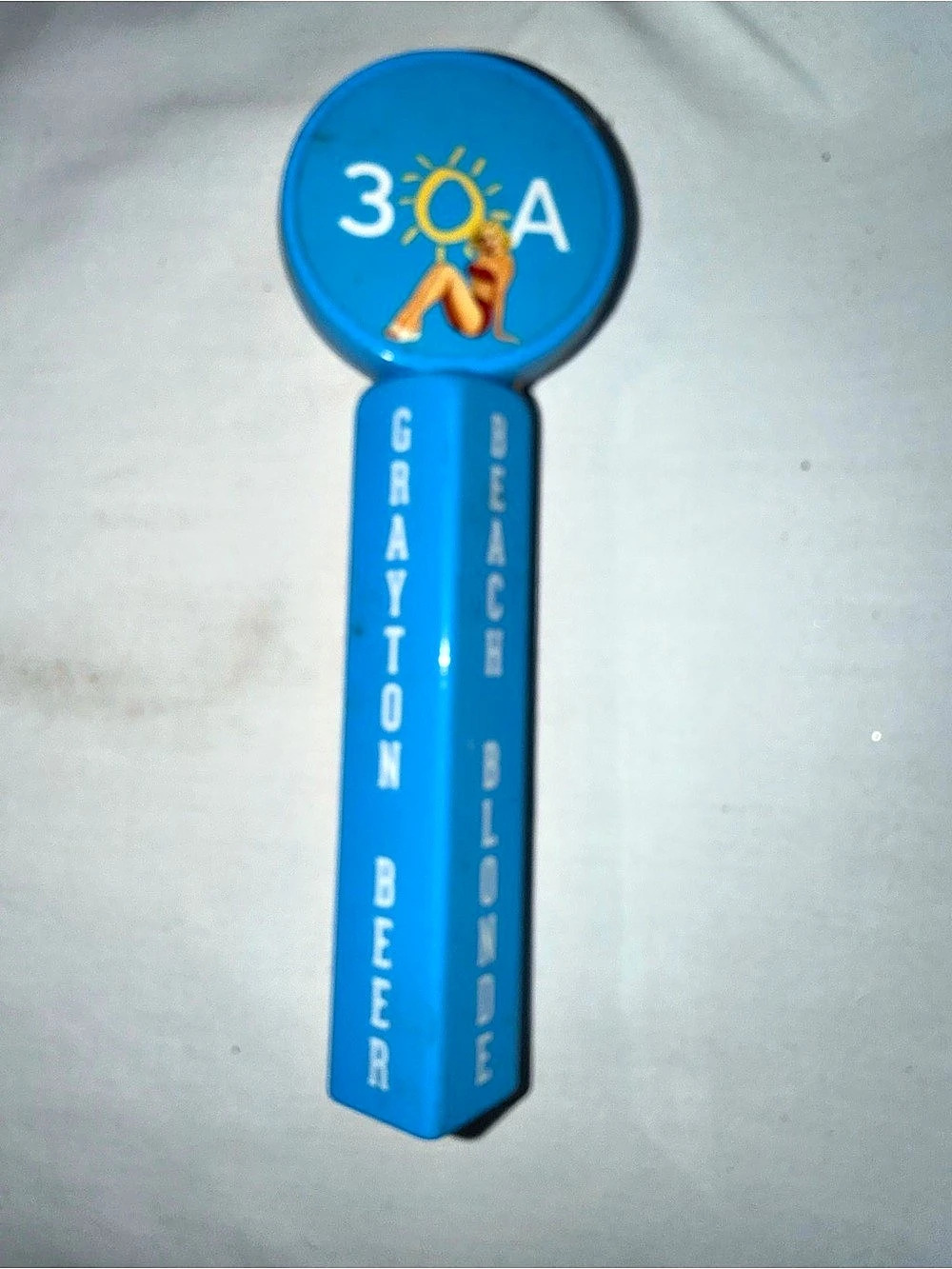Grayton Beer Company 30A Beach Blonde Ale Tap Handle Blue